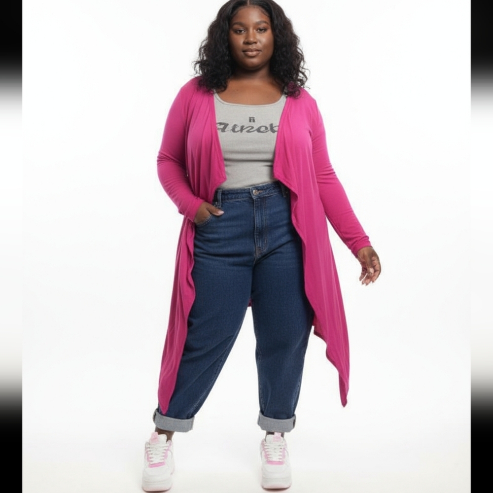 NWT Slashed Back Long Cardigan Sz XL